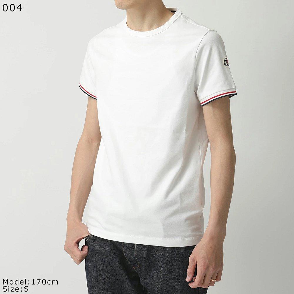 モンクレール Tシャツ MAGLIA メンズ カットソー クルーネック アイコンパッチ トリコロールライン 8C71600 87296