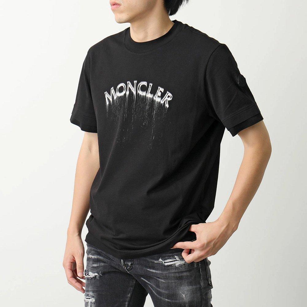 モンクレール代引き Tシャツ メンズ クルーネック 半袖 カットソー ロゴT アイコンパッチ 8C00002 89A17