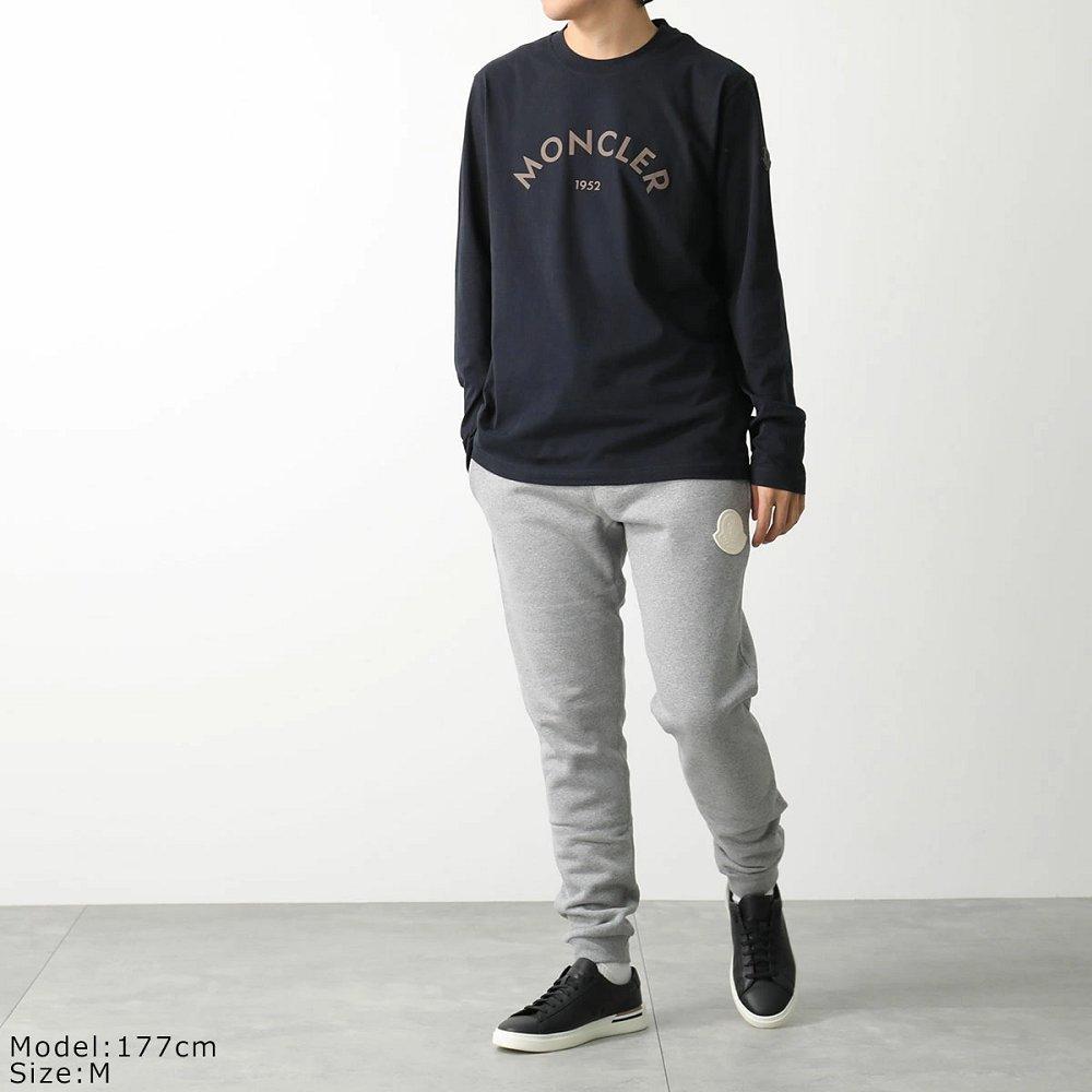 モンクレール カットソー メンズ クルーネック コットン 長袖Tシャツ ロンT ロゴパッチ 8D00018 89AQX