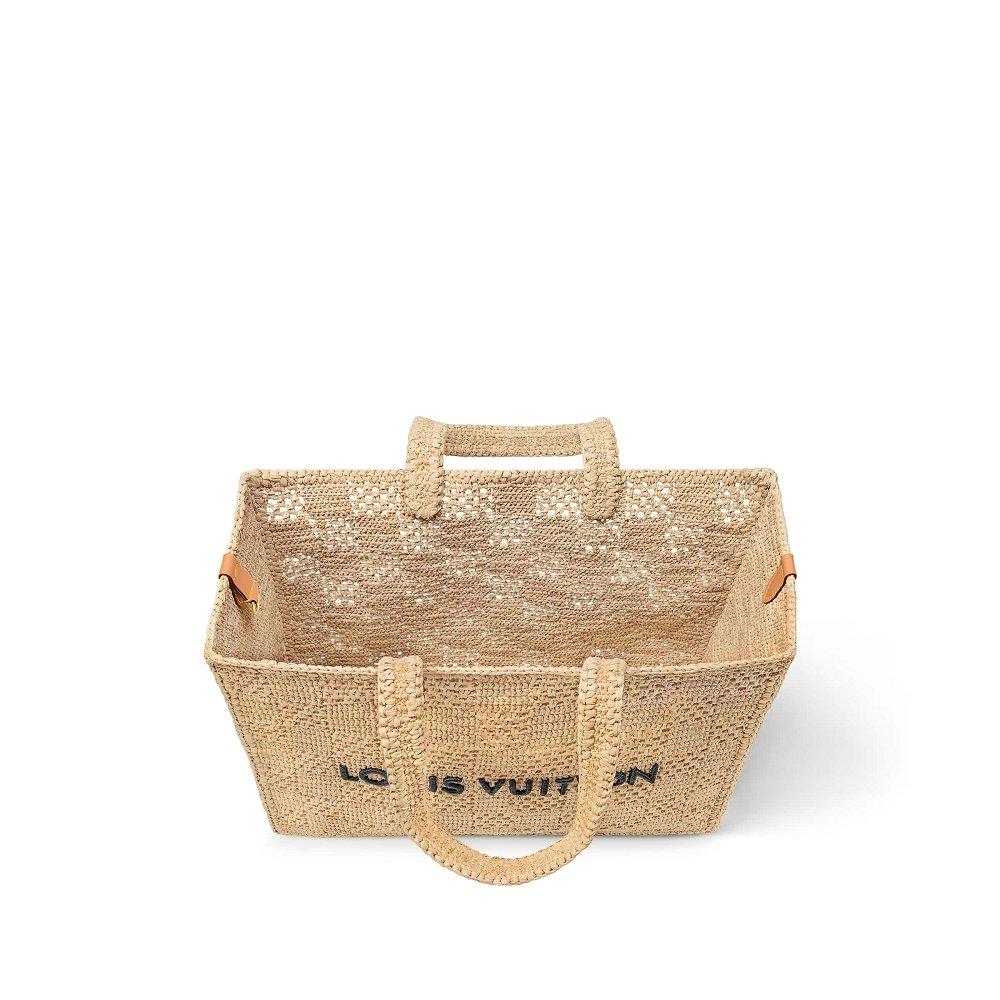 LOUIS VUITTON ラフィア・ショッパーバッグ MM トートバッグ M25008