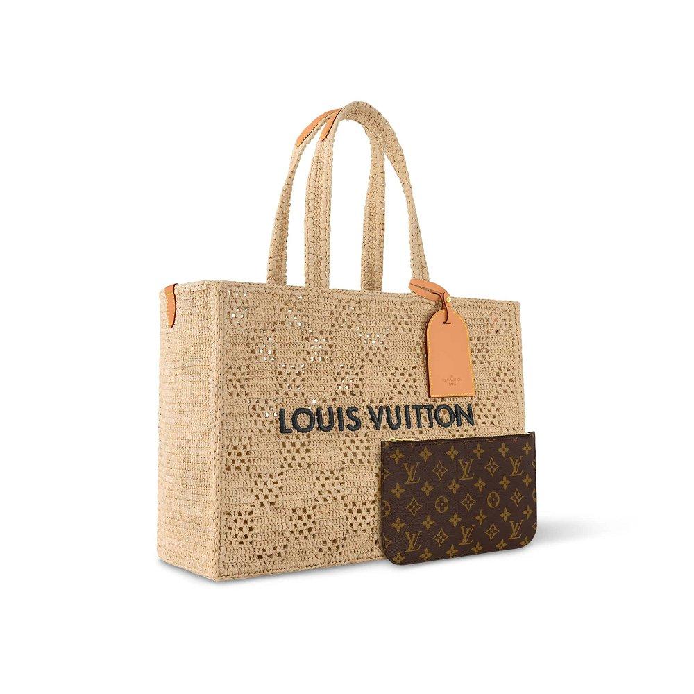 LOUIS VUITTON ラフィア・ショッパーバッグ MM トートバッグ M25008