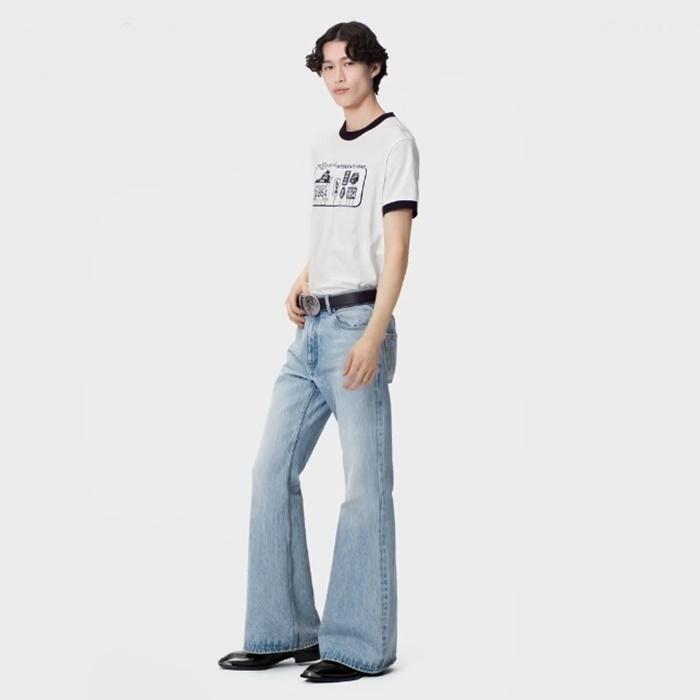 LOUIS VUITTON エンベリッシュド コットン Tシャツ 1AFXNX