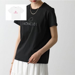 モンクレール Tシャツ レディース 半袖 カットソー クルーネック ロゴT プリントロゴ コットン 8C00006 809CR