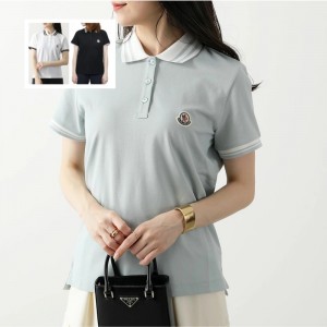 モンクレール ポロシャツ POLO レディース トップス カットソー Tシャツ コットン ロゴパッチ 8A00008 84720