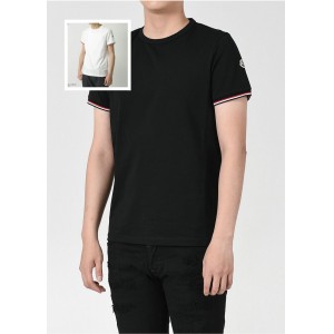 モンクレール Tシャツ MAGLIA メンズ カットソー クルーネック アイコンパッチ トリコロールライン 8C71600 87296