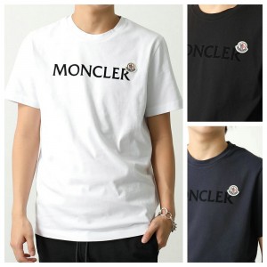 モンクレール 半袖 Tシャツ メンズ カットソー ロゴT アイコンパッチ コットン クルーネック 8C00024 8390T