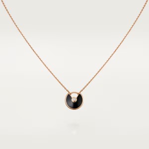 カルティエ アミュレット ドゥ カルティエ ネックレス XS ピンクゴールド オニキス ダイヤモンド B3047200