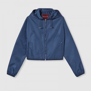 グッチ メタル ロゴ ギャバジン ジャケット ‎837312 ZAKAX 4282