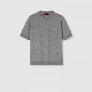 グッチ代引き  インターシャ カシミアシルク トップ  ‎836747 XKEWC 1014