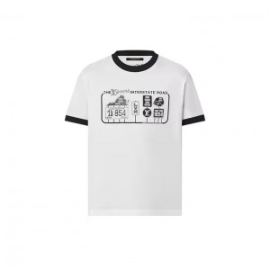 LOUIS VUITTON エンベリッシュド コットン Tシャツ 1AFXNX