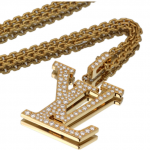 ルイヴィトン パンダンティフ ネックレス XL ペンダント 750 YG ダイヤ Q93848