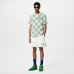 ルイヴィトン ダミエニットクルーネックTシャツ 緑 1AFIX5