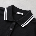 モンクレール代引き ポロシャツ POLO レディース 半袖 アイコンパッチ コットン 鹿の子 8A00002 84720 999