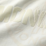 モンクレール カットソー レディース 長袖Tシャツ ロンT ゴム裾 クルーネック アイコンロゴ フロッキープリント コットン 8D00005 829HP