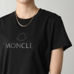 モンクレール Tシャツ レディース 半袖 カットソー クルーネック ロゴT プリントロゴ コットン 8C00006 809CR