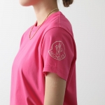 モンクレール Tシャツ レディース クルーネック 半袖 カットソー ロゴT コットン アイコンロゴ 8C00011 809CR