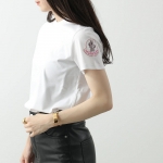 モンクレール Tシャツ レディース クルーネック 半袖 カットソー ロゴT コットン アイコンロゴ 8C00011 809CR