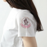 モンクレール Tシャツ レディース クルーネック 半袖 カットソー ロゴT コットン アイコンロゴ 8C00011 809CR