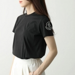モンクレール Tシャツ レディース クルーネック 半袖 カットソー ロゴT コットン アイコンロゴ 8C00011 809CR