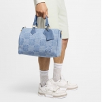 Louis Vuitton スピーディー30 ブルーデニムダミエ ショルダーバッグ N00203