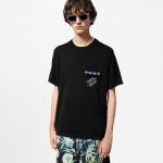 ルイヴィトン エンベリッシュド ショート ポケットロゴ 半袖コットン クルーネック Ｔシャツ 1AFRJF