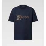 ルイヴィトン オーガニックコットンTシャツ 刺繍ロゴ入り 1AFR95 1AGHXN