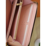 ルイヴィトン 長財布 レディース モノグラム ジッピー・ウォレット ブラック/ピンク M12152