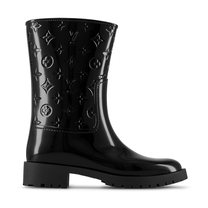 LOUIS VUITTON モノグラム アンクル ブーツ 黒 靴 1A8QUY