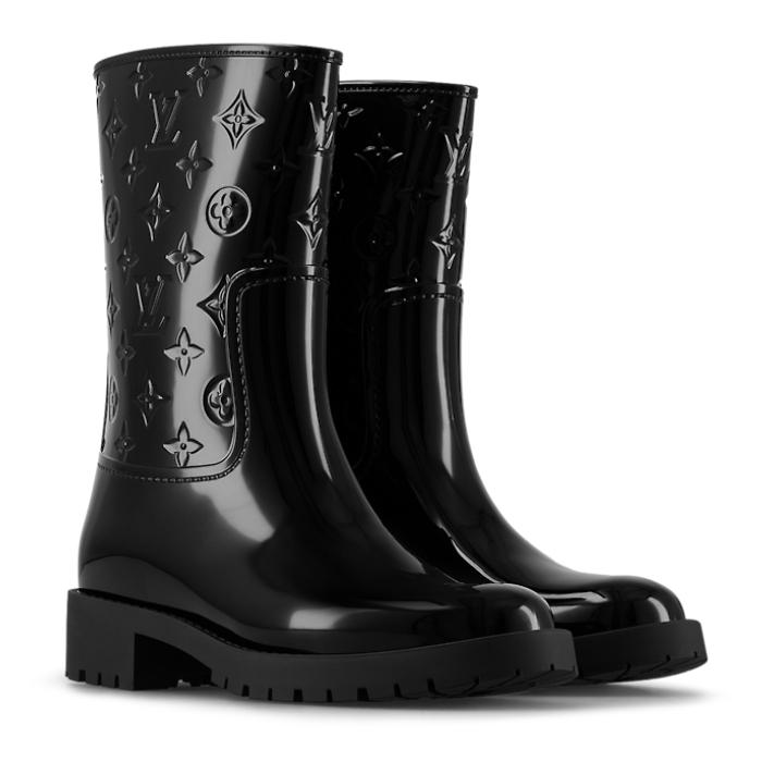 LOUIS VUITTON モノグラム アンクル ブーツ 黒 靴 1A8QUY