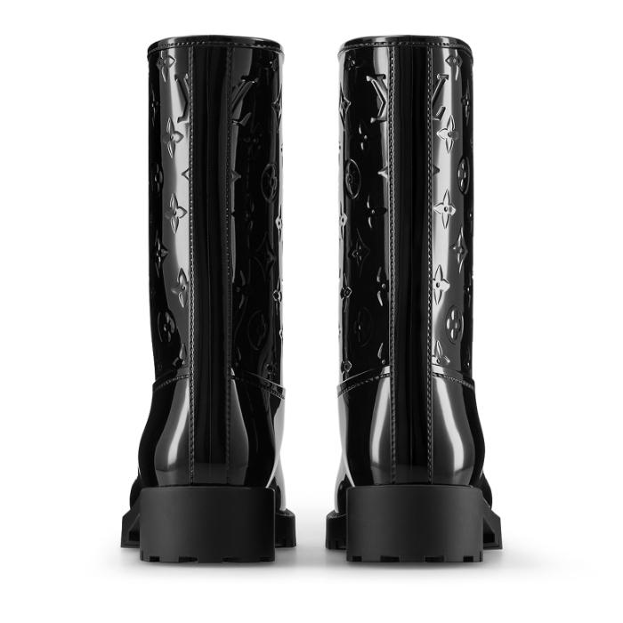 LOUIS VUITTON モノグラム アンクル ブーツ 黒 靴 1A8QUY