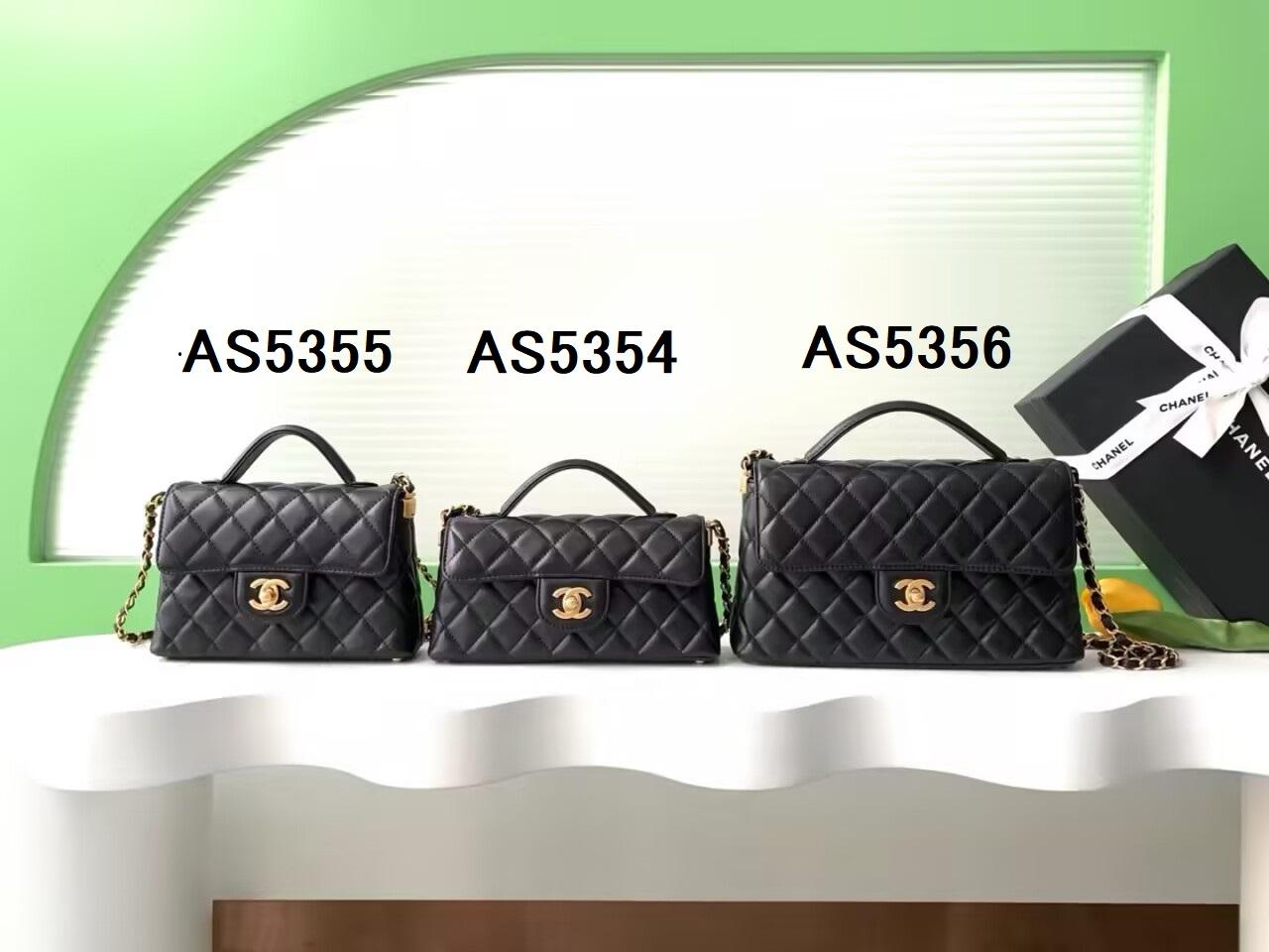 CHANEL トップハンドル フラップ ハンドバッグ AS5354 AS5355 AS5356