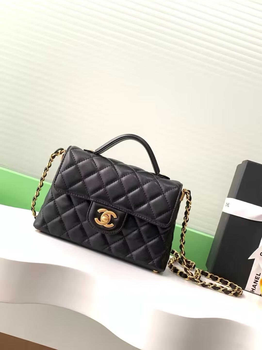 CHANEL トップハンドル フラップ ハンドバッグ AS5354 AS5355 AS5356