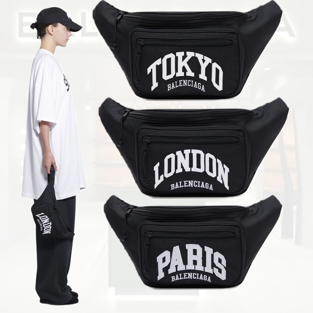 バレンシアガ CITIES TOLYO/LONDON/PARIS EXPLORER ベルトパック ボディバッグ 4823892106H1000