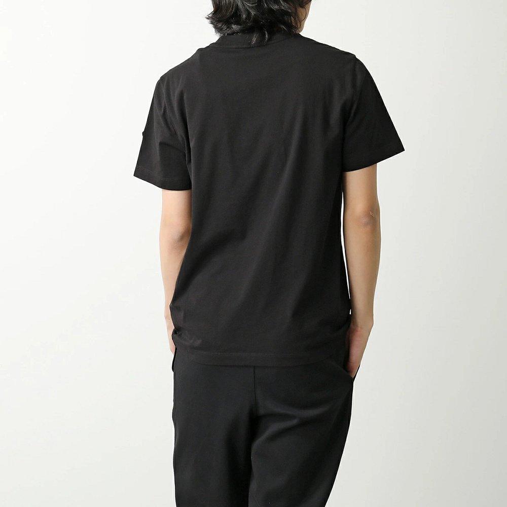 モンクレール後払い Tシャツ メンズ 長袖 ロンT カットソー コットン クルーネック ロゴT 8D00003 89A17 999