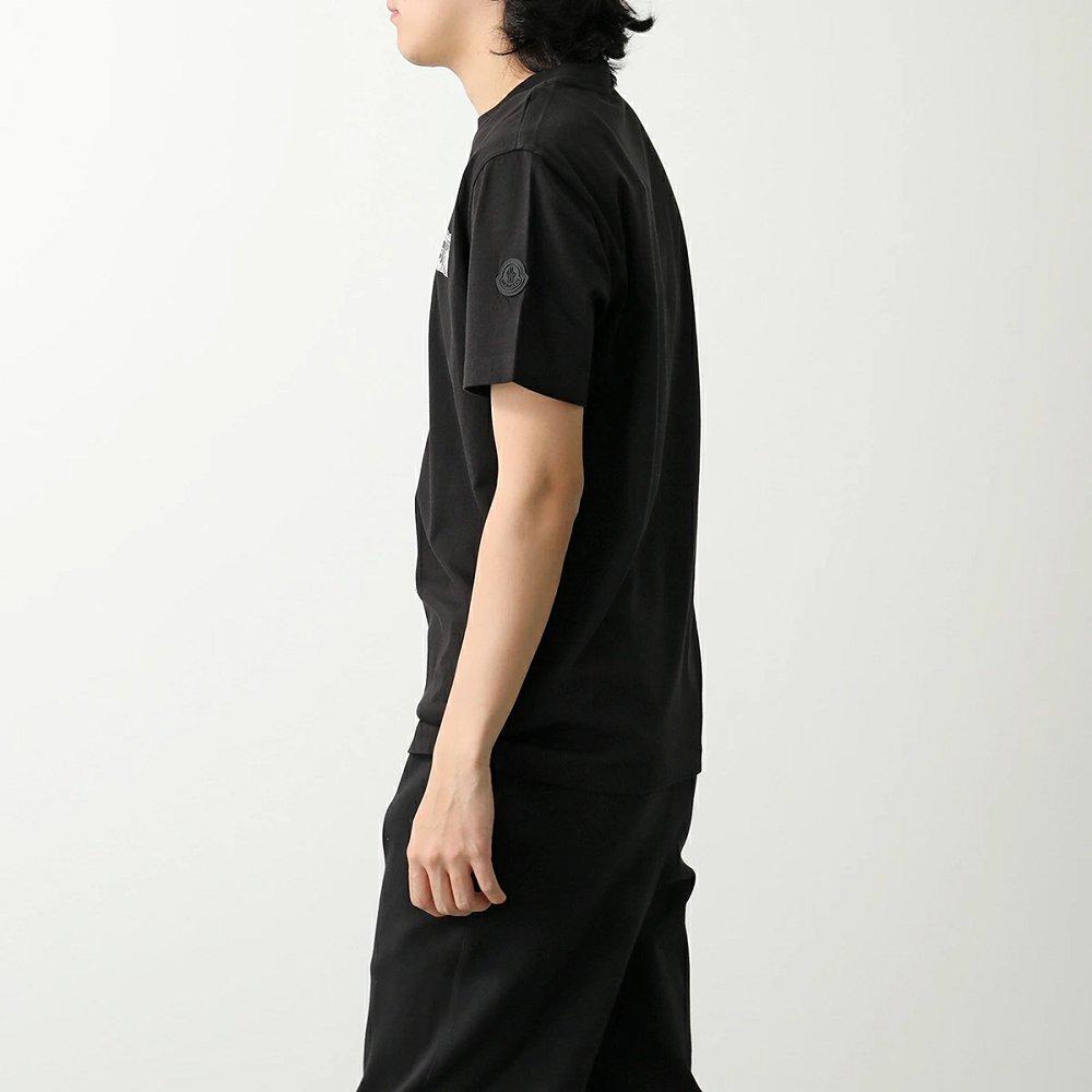 モンクレール後払い Tシャツ メンズ 長袖 ロンT カットソー コットン クルーネック ロゴT 8D00003 89A17 999