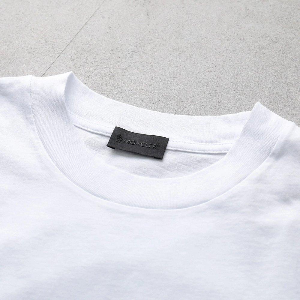 モンクレール マットブラック Tシャツ メンズ クルーネック 半袖 カットソー ロゴT 8C00024 829H8