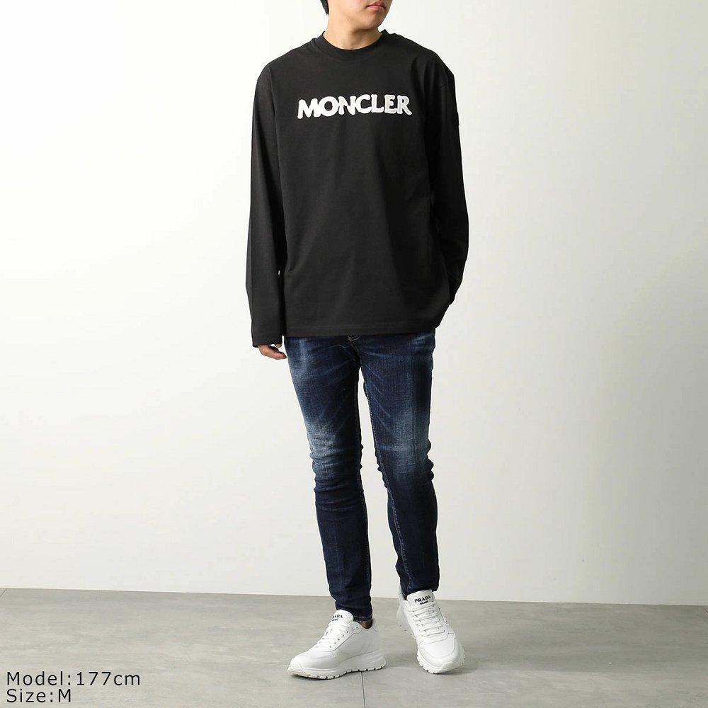 モンクレール Tシャツ メンズ 長袖 ロンT カットソー ロゴT コットン クルーネック 8D00004 89AJS
