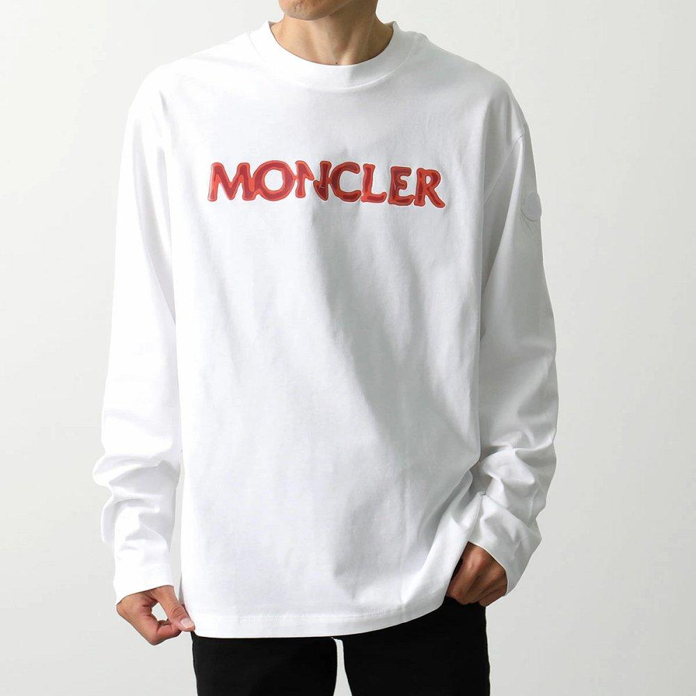 モンクレール Tシャツ メンズ 長袖 ロンT カットソー ロゴT コットン クルーネック 8D00004 89AJS