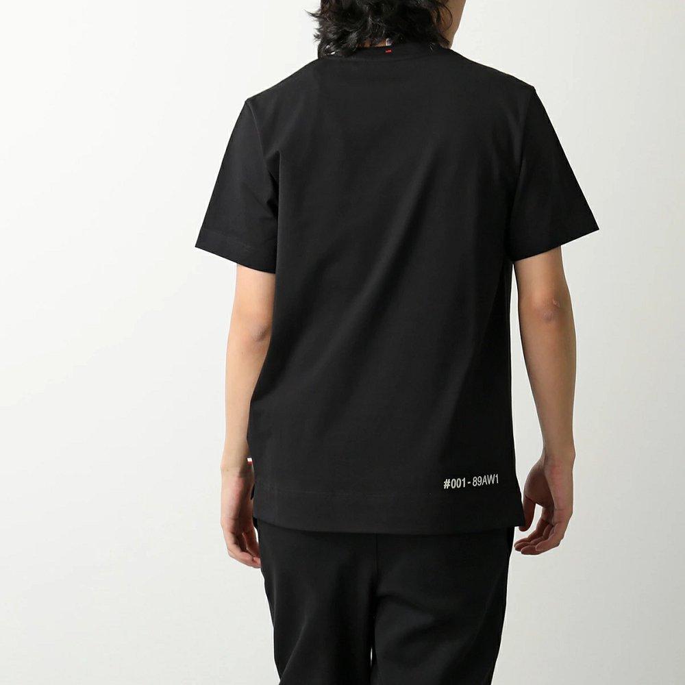 モンクレール グルノーブル Tシャツ メンズ 半袖 コットン混紡 ロゴ カットソー クルーネック 8C00001 89AW1 999