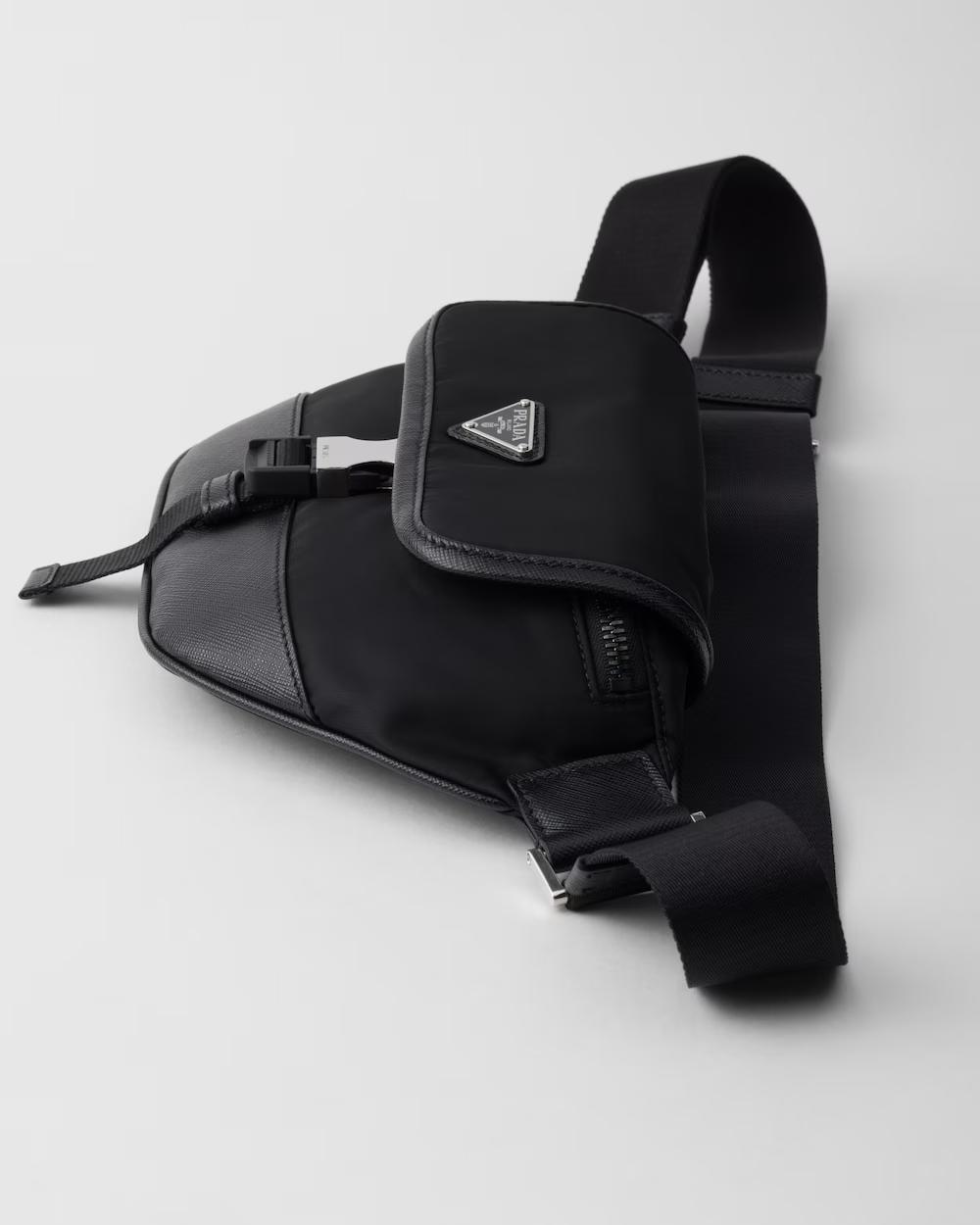 プラダ Re-Nylon xサフィアーノレザー ショルダーバッグ 2VH176_2DMH_F0002_V_OOO