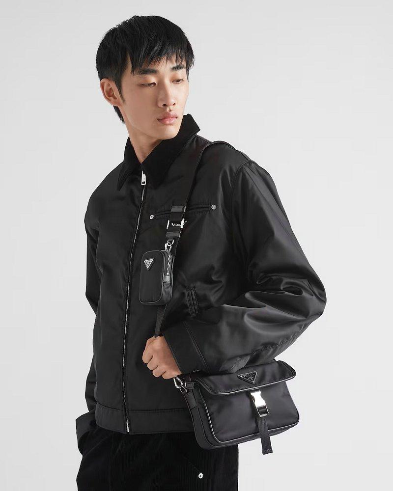 プラダ Re-Nylon xサフィアーノレザー ショルダーバッグ 2VH133_2DMH