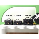 CHANEL トップハンドル フラップ ハンドバッグ AS5354 AS5355 AS5356