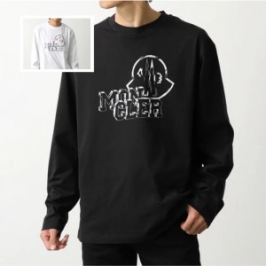 モンクレール 長袖 Tシャツ 8D00019 89AJS メンズ ロンT カットソー ロゴT コットン クルーネック 8D00019 89AJS