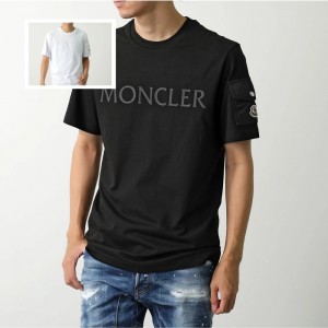 モンクレール Tシャツ メンズ 半袖 クルーネック コットン カットソー ロゴ アイコンパッチ ロゴT 8C00023 8C00054