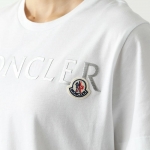 モンクレール 半袖 Tシャツ T-SHIRT レディース カットソー クルーネック コットン 丸首 ロゴ 8C00024 829FB 001