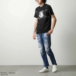 モンクレール 半袖 Tシャツ メンズ クルーネック ロゴプリント コットン 8C00050 89AKK 998
