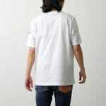 モンクレール Tシャツ メンズ クルーネック 半袖 カットソー コットン グラフィックロゴ アイコンパッチ 8C00058 89A17 002