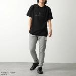 モンクレール マットブラック Tシャツ メンズ クルーネック 半袖 カットソー ロゴT 8C00024 829H8