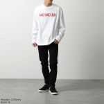 モンクレール Tシャツ メンズ 長袖 ロンT カットソー ロゴT コットン クルーネック 8D00004 89AJS