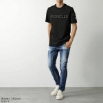モンクレール Tシャツ メンズ 半袖 クルーネック コットン カットソー ロゴ アイコンパッチ ロゴT 8C00023 8C00054